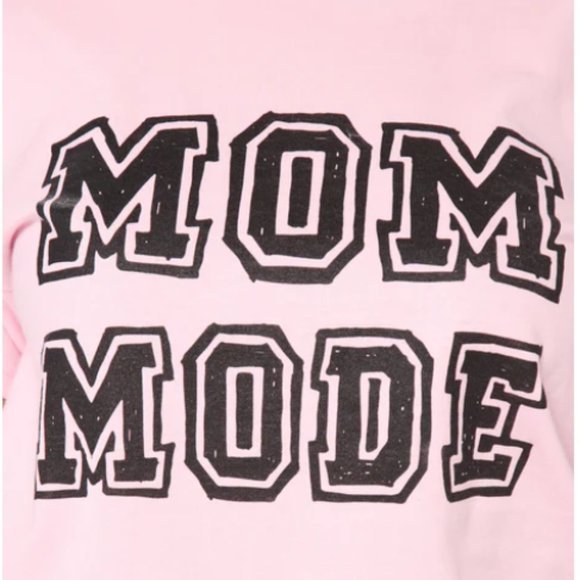 NWT 'Mom Mode' Short sleeve Pink Top~XL - Picture 5 of 5